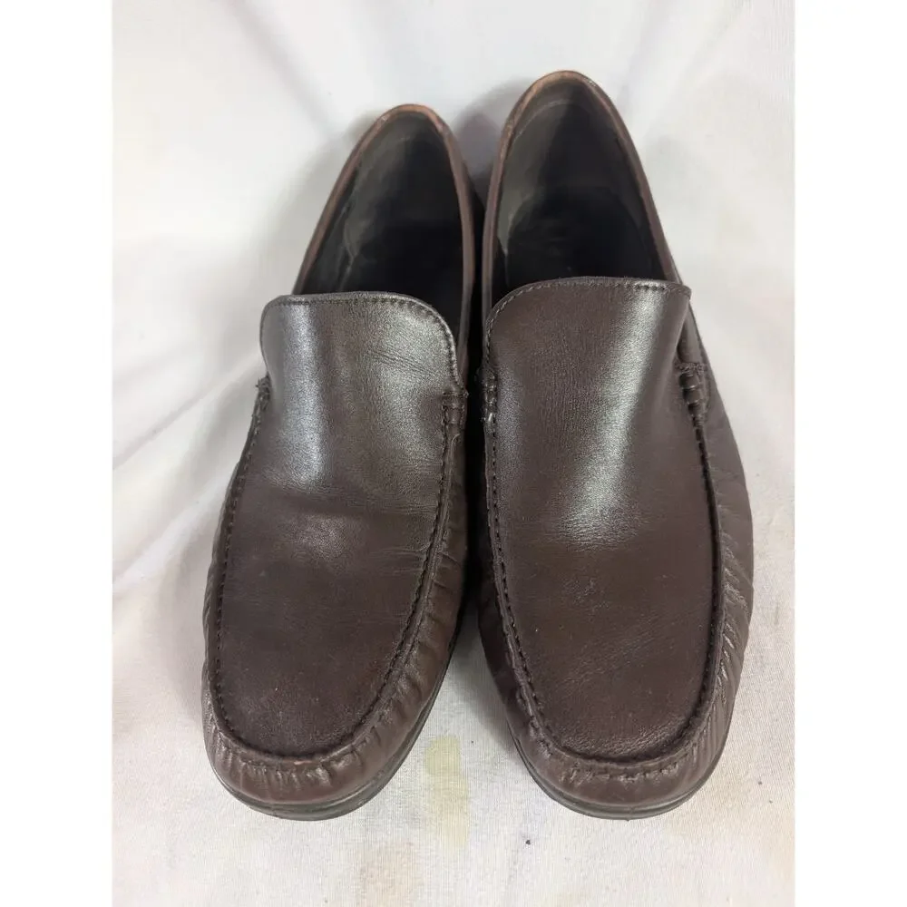 ECCO Lite Moc Classic Leather Moccasin Loafer Men’s Sz 47 13/13.5 US Cocoa Brown
